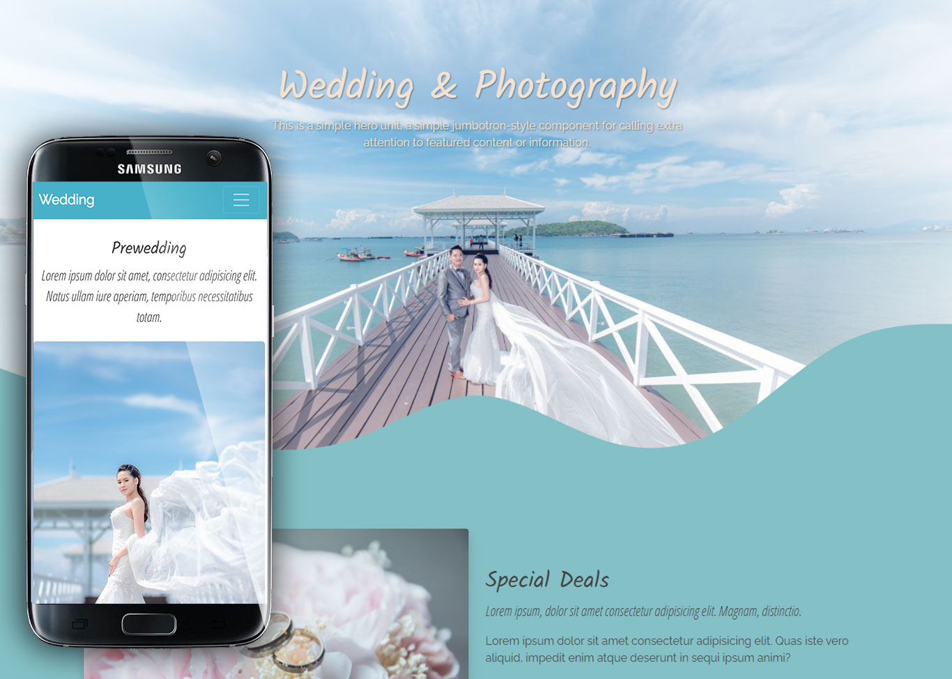 wedding web template preview